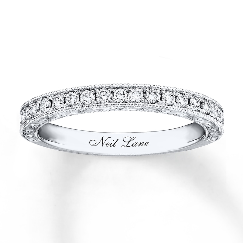 Previously Owned Neil Lane Bridal Wedding Band 1/3 ct tw Diamonds 14K White Gold - Size 4.25