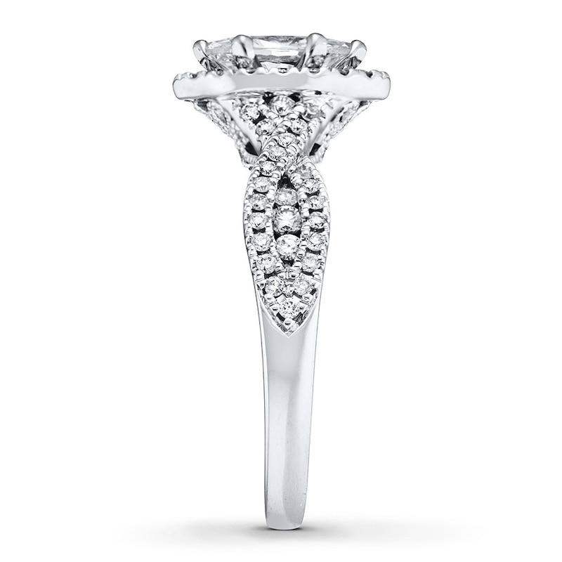 Main Image 3 of Previously Owned Neil Lane Engagement Ring 7/8 ct tw Marquise & Round-cut Diamonds 14K White Gold - Size 4.25