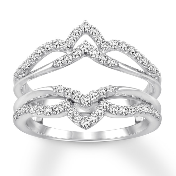 Previously Owned Diamond Enhancer Ring 1/2 ct tw Round-cut 14K White Gold Size 9.5