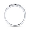 Thumbnail Image 3 of Previously Owned Men's Diamond Wedding Band 1/10 ct tw Round-cut 10K White Gold - Size 13