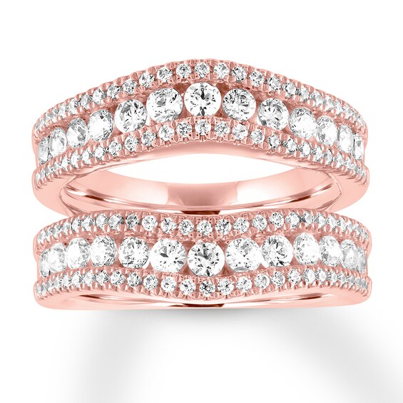 Previously Owned Diamond Enhancer Ring 1-5/8 ct tw Round-cut 14K Rose Gold Size 9.5