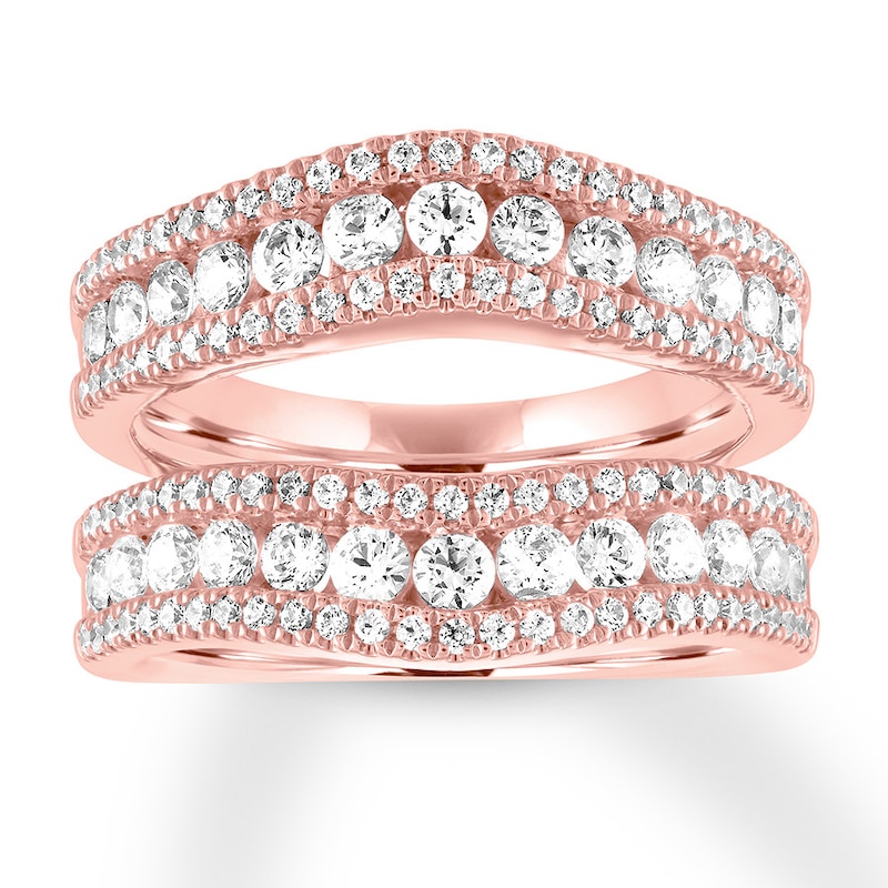 Main Image 1 of Previously Owned Diamond Enhancer Ring 1-5/8 ct tw Round-cut 14K Rose Gold - Size 9.5