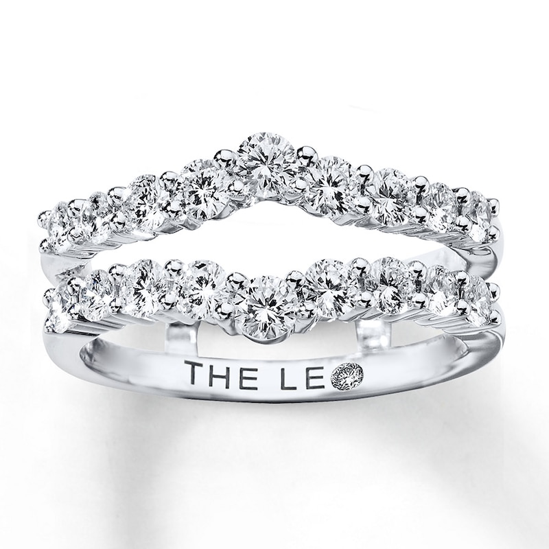 Main Image 1 of Previously Owned THE LEO Diamond Enhancer Ring 1 ct tw Round-cut 14K White Gold - Size 5