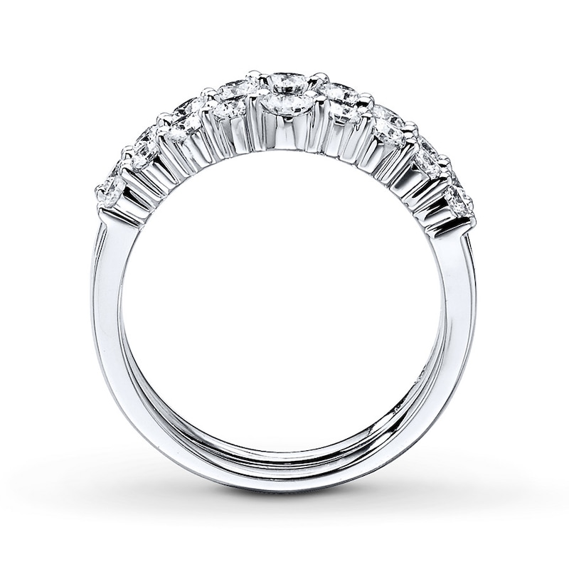Main Image 2 of Previously Owned THE LEO Diamond Enhancer Ring 1 ct tw Round-cut 14K White Gold - Size 5