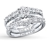 Thumbnail Image 4 of Previously Owned THE LEO Diamond Enhancer Ring 1 ct tw Round-cut 14K White Gold - Size 5