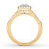 Thumbnail Image 2 of Previously Owned Diamond Engagement Ring 1/2 ct tw Round-cut 10K Two-Tone Gold - Size 9