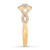 Thumbnail Image 3 of Previously Owned Diamond Engagement Ring 1/2 ct tw Round-cut 10K Two-Tone Gold - Size 9