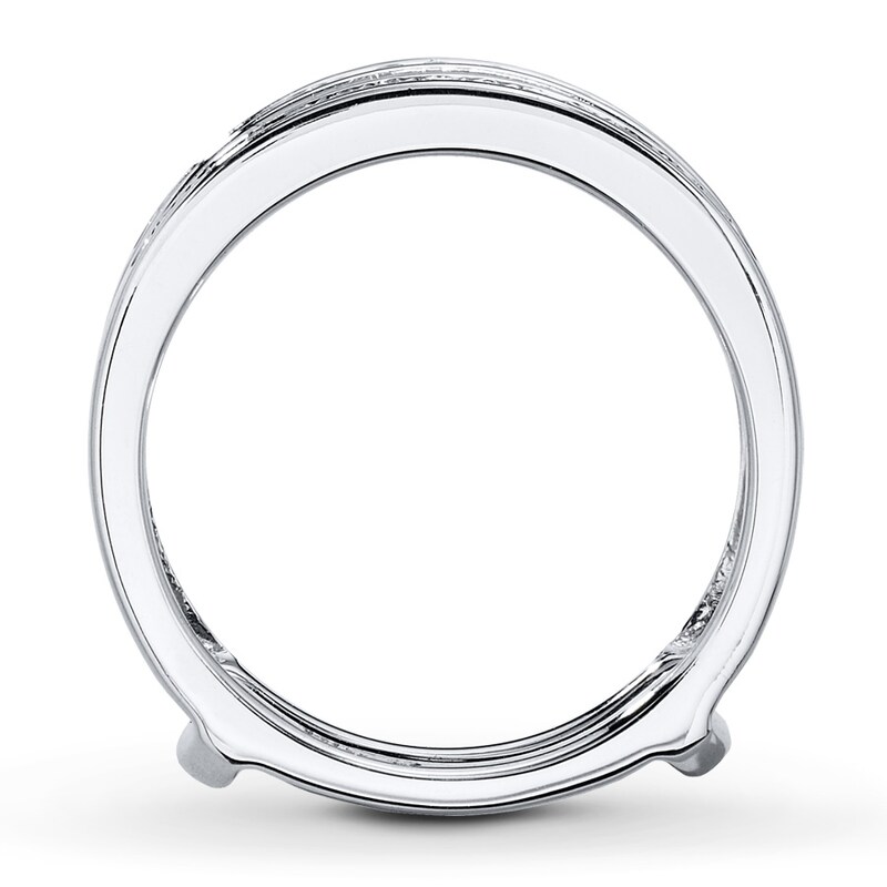 Main Image 2 of Previously Owned Diamond Enhancer Ring 1/4 ct tw Round-cut 14K White Gold - Size 3.5