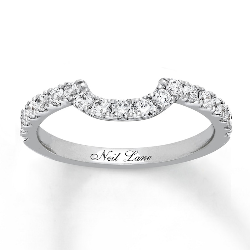 Main Image 1 of Previously Owned Neil Lane Wedding Band 1/2 ct tw Round-cut Diamonds 14K White Gold - Size 4.5