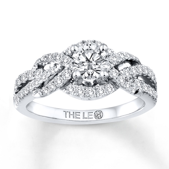 Previously Owned THE LEO Engagement Ring 1 ct tw Round-cut Diamonds 14K White Gold 9