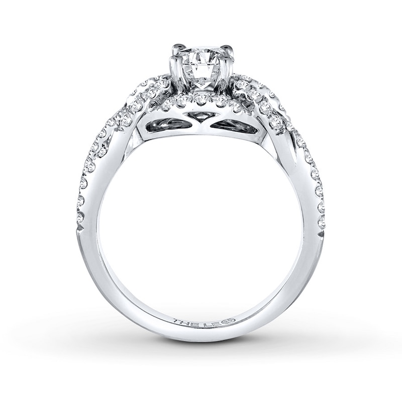 Main Image 2 of Previously Owned THE LEO Engagement Ring 1 ct tw Round-cut Diamonds 14K White Gold - Size 9