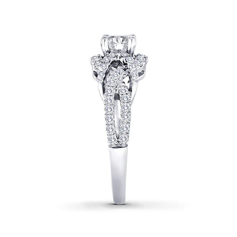 Main Image 3 of Previously Owned THE LEO Engagement Ring 1 ct tw Round-cut Diamonds 14K White Gold - Size 9