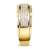 Thumbnail Image 3 of Previously Owned Men's Band 1/2 ct tw Round-cut Diamonds 10K Yellow Gold - Size 8