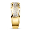 Thumbnail Image 2 of Previously Owned Men's Band 1/2 ct tw Round-cut Diamonds 10K Yellow Gold - Size 8