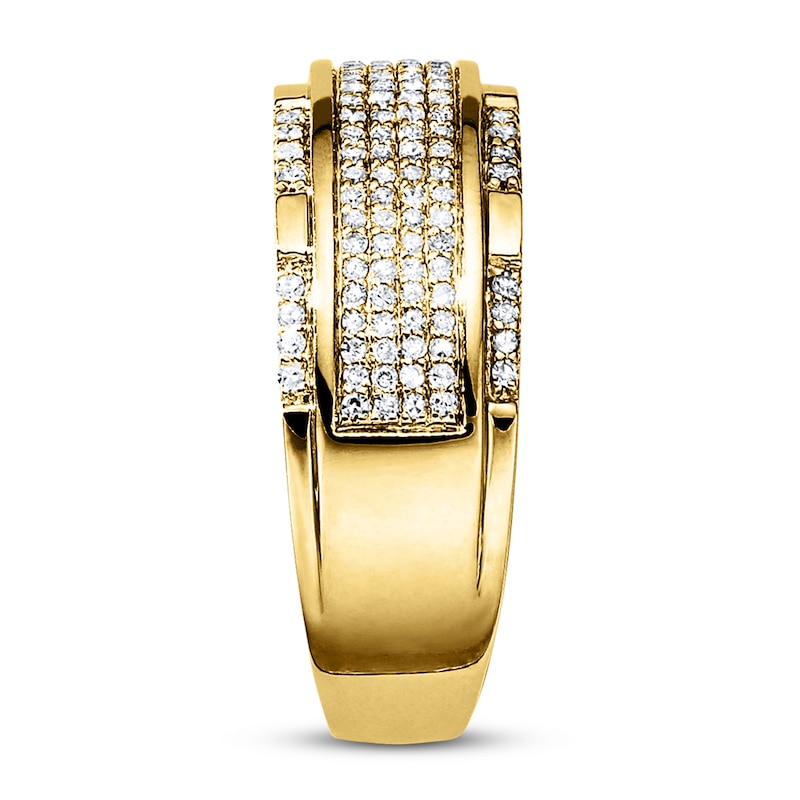 Previously Owned Men's Band 1/2 ct tw Round-cut Diamonds 10K Yellow Gold