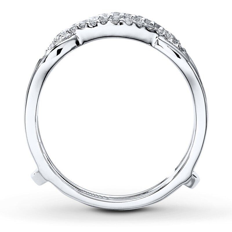 Main Image 2 of Previously Owned Diamond Enhancer Ring 1/5 ct tw Round-cut 14K White Gold - Size 6.75