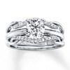 Thumbnail Image 4 of Previously Owned Diamond Enhancer Ring 1/5 ct tw Round-cut 14K White Gold - Size 6.75
