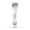 Previously Owned Men's Wedding Band 1/15 ct tw Round-cut Diamonds 10K White Gold