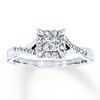 Thumbnail Image 0 of Previously Owned Engagement Ring 1/3 ct tw Round-cut Diamonds 10K White Gold - Size 10.25