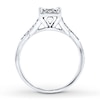 Thumbnail Image 1 of Previously Owned Engagement Ring 1/3 ct tw Round-cut Diamonds 10K White Gold - Size 10.25