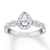 Thumbnail Image 1 of Previously Owned Neil Lane Engagement Ring 3/4 ct tw Pear & Round-cut Diamonds 14K White Gold - Size 8.5