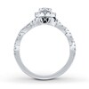 Thumbnail Image 2 of Previously Owned Neil Lane Engagement Ring 3/4 ct tw Pear & Round-cut Diamonds 14K White Gold - Size 8.5