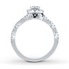 Thumbnail Image 1 of Previously Owned Neil Lane Engagement Ring 3/4 ct tw Pear & Round-cut Diamonds 14K White Gold - Size 8.5