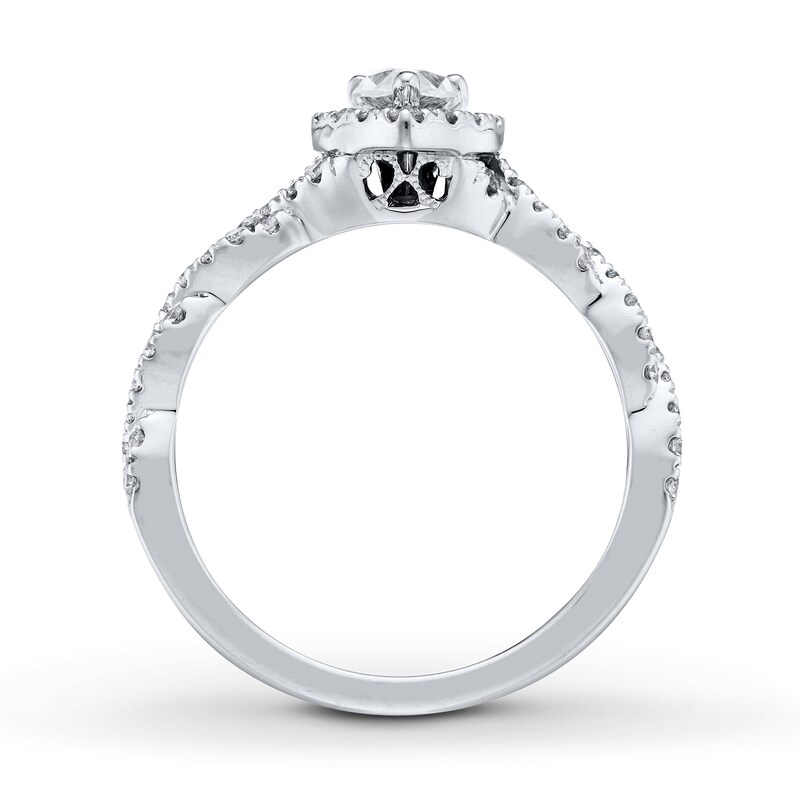 Main Image 2 of Previously Owned Neil Lane Engagement Ring 3/4 ct tw Pear & Round-cut Diamonds 14K White Gold - Size 8.5