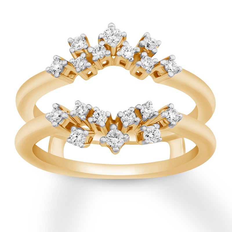 Previously Owned Diamond Enhancer Ring 1/3 ct tw Round-cut 14K Yellow Gold - Size 9.75