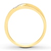 Thumbnail Image 2 of Previously Owned Men's Diamond Wedding Band 1/15 ct tw Round-cut 10K Yellow Gold - Size 12.75