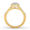 Thumbnail Image 2 of Previously Owned Diamond Engagement Ring 1/2 ct tw Round-cut 10K Two-Tone Gold - Size 10