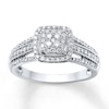 Thumbnail Image 0 of Previously Owned Diamond Ring 1/2 ct tw Round-cut 10K White Gold - Size 10.25