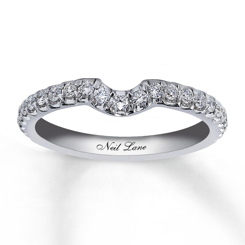 Main Image 1 of Previously Owned Neil Lane Wedding Band 1/3 ct tw Round-cut Diamonds 14K White Gold - Size 4.5