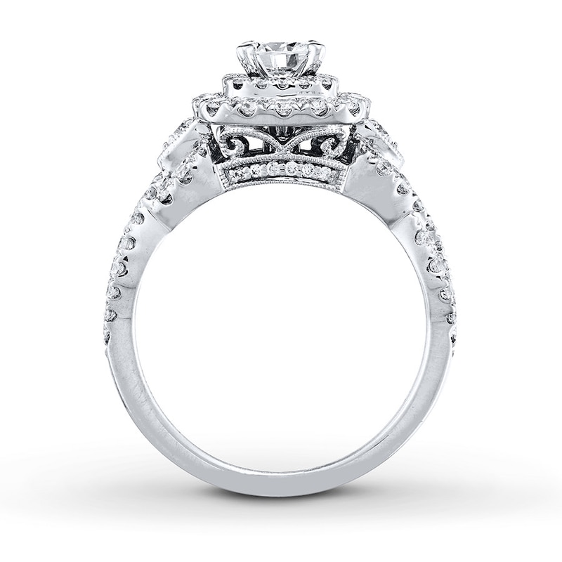 Main Image 2 of Previously Owned Neil Lane Engagement Ring 1-3/8 ct tw Round-cut Diamonds 14K White Gold Size 8.5