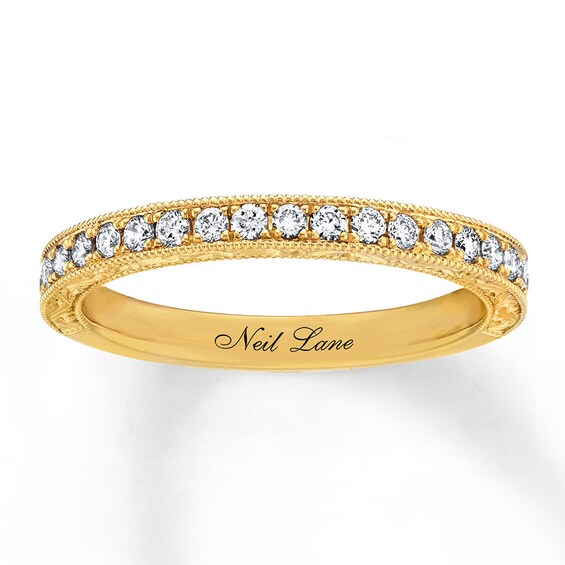 Previously Owned Neil Lane Wedding Band 1/3 ct tw Round-cut Diamonds 14K Yellow Gold Size 8.75