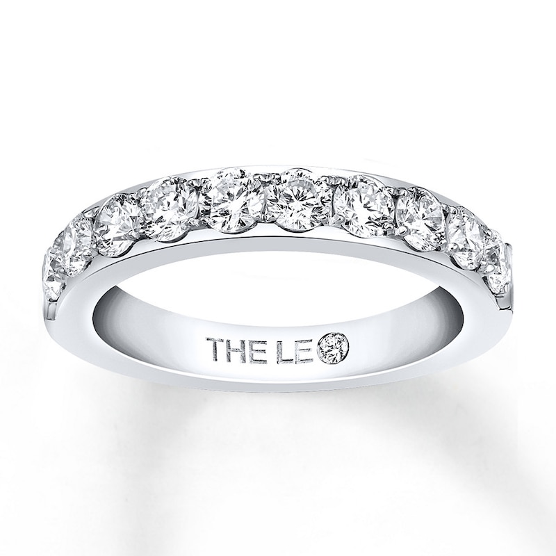 Main Image 1 of Previously Owned THE LEO Diamond Band 1 ct tw Round-cut 14K White Gold - Size 8.75
