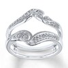 Thumbnail Image 1 of Previously Owned Diamond Enhancer Ring 1/6 ct tw Round-cut 10K White Gold Size 9.5