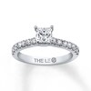 Thumbnail Image 0 of Previously Owned THE LEO Diamond Engagement Ring 1-1/8 ct tw Princess & Round-cut Diamonds 14K White Gold - Size 5