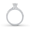 Previously Owned THE LEO Diamond Engagement Ring 1-1/8 ct tw Princess & Round-cut Diamonds 14K White Gold