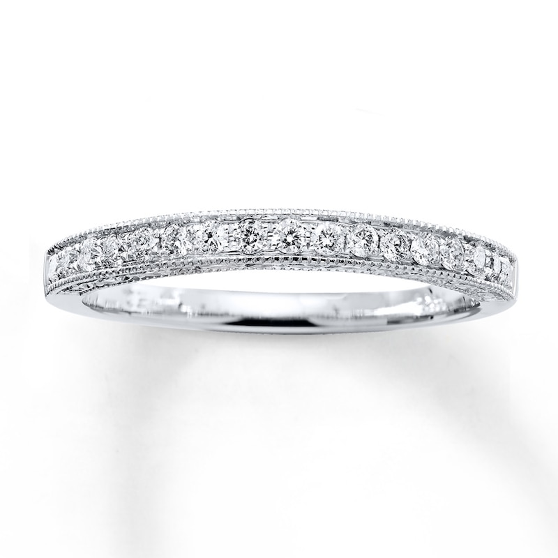 Previously Owned Diamond Wedding Band 1/5 ct tw Round-cut 14K White Gold - Size 7.5