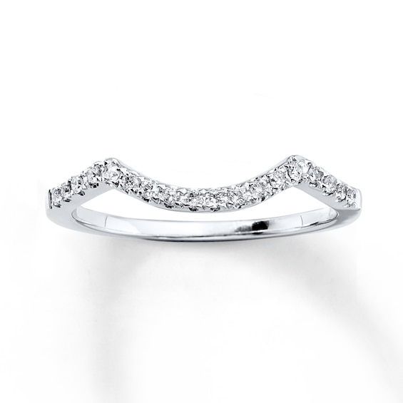 Previously Owned Diamond Wedding Band 1/8 ct tw Round-cut 14K White Gold Size 10