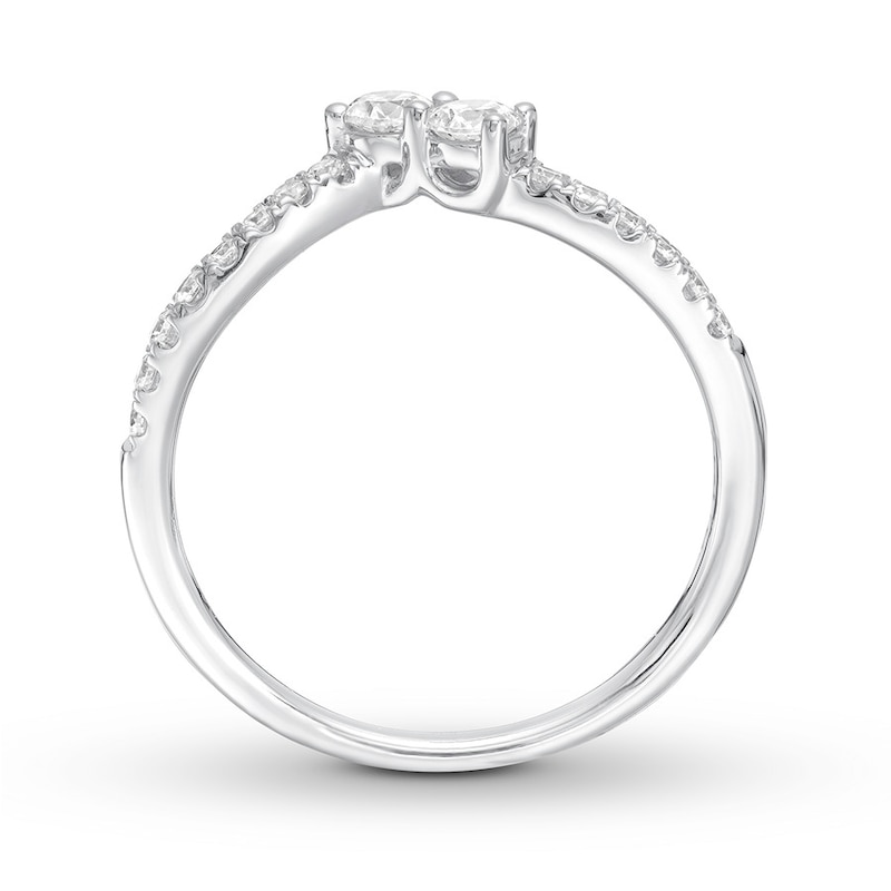 Main Image 2 of Previously Owned Ever Us Diamond Ring 1/6 ct tw Round-cut 10K White Gold Size 8.5