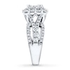 Previously Owned Engagement Ring 2 ct tw Round-cut Diamonds 14K White Gold
