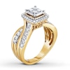 Thumbnail Image 2 of Previously Owned Diamond Engagement Ring 1 ct tw Princess & Round-cut 14K Yellow Gold - Size 5