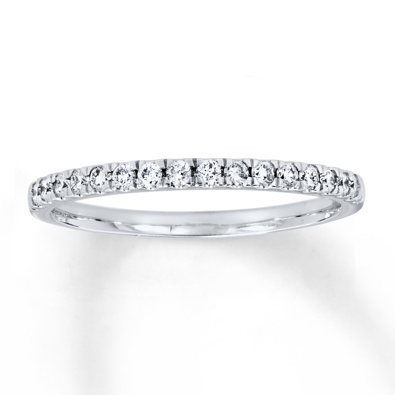 Main Image 1 of Previously Owned Diamond Wedding Band 1/5 ct tw Round-cut 14K White Gold Size 9.25