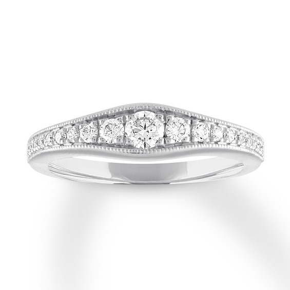 Previously Owned Diamond Anniversary Band 3/8 ct tw Round-cut 14K White Gold Size 9.25