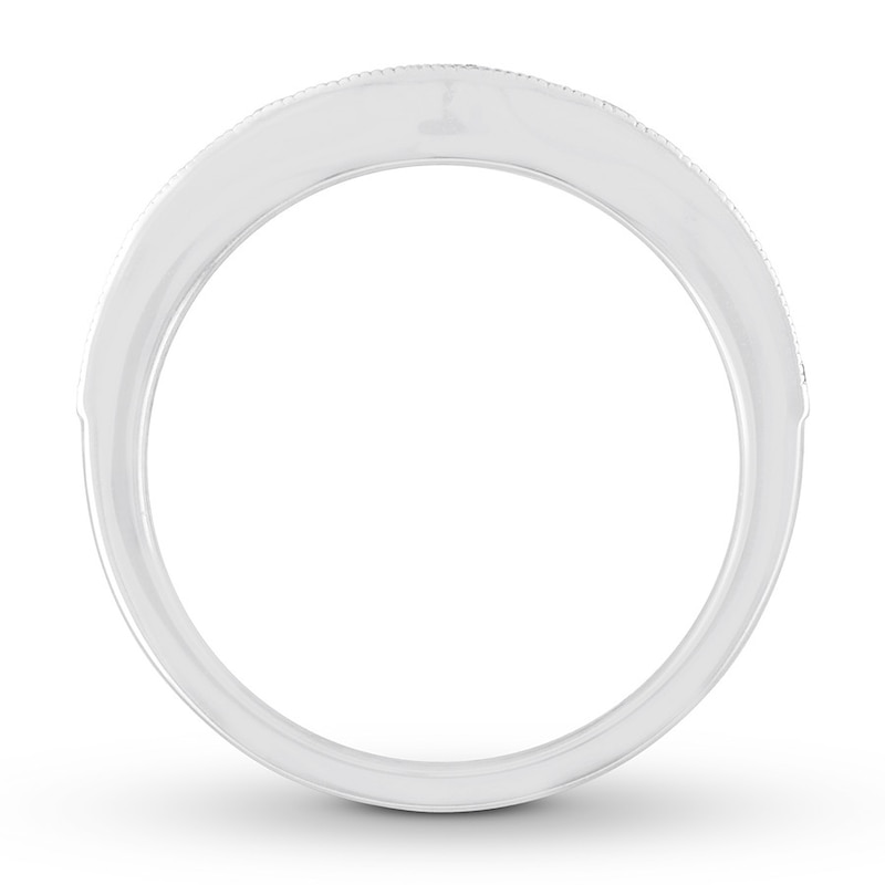 Main Image 2 of Previously Owned Diamond Anniversary Band 3/8 ct tw Round-cut 14K White Gold - Size 9.25