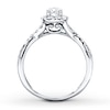 Thumbnail Image 1 of Previously Owned Diamond Engagement Ring 1/2 ct tw Round-cut 10K White Gold - Size 3.25