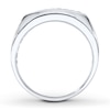 Thumbnail Image 1 of Previously Owned Men's Band 1 ct tw Round-cut Diamonds 10K White Gold - Size 13