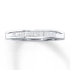 Thumbnail Image 1 of Previously Owned Diamond Wedding Band 1/4 ct tw Princess-cut 14K White Gold Size 4.5